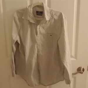 Vineyard Vines Light Gray Plaid Button Down Shirt